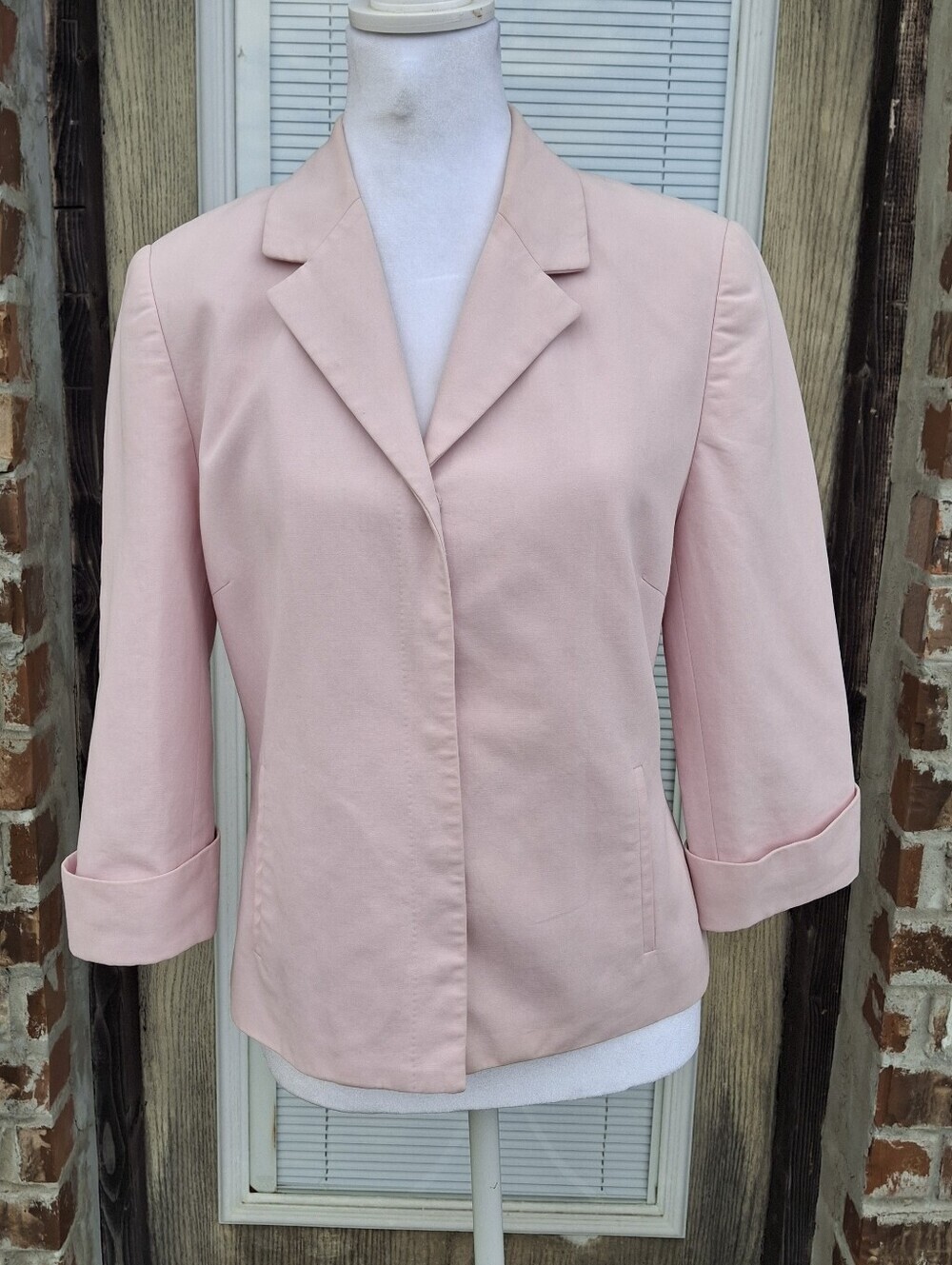 Carlisle Vintage Blush Pink Pant Suit Set– Blazer & Wide Leg Pants Women Size 6 - Picture 4 of 16